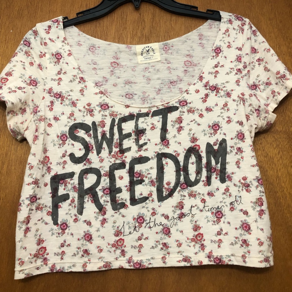 American Eagle Floral crop top